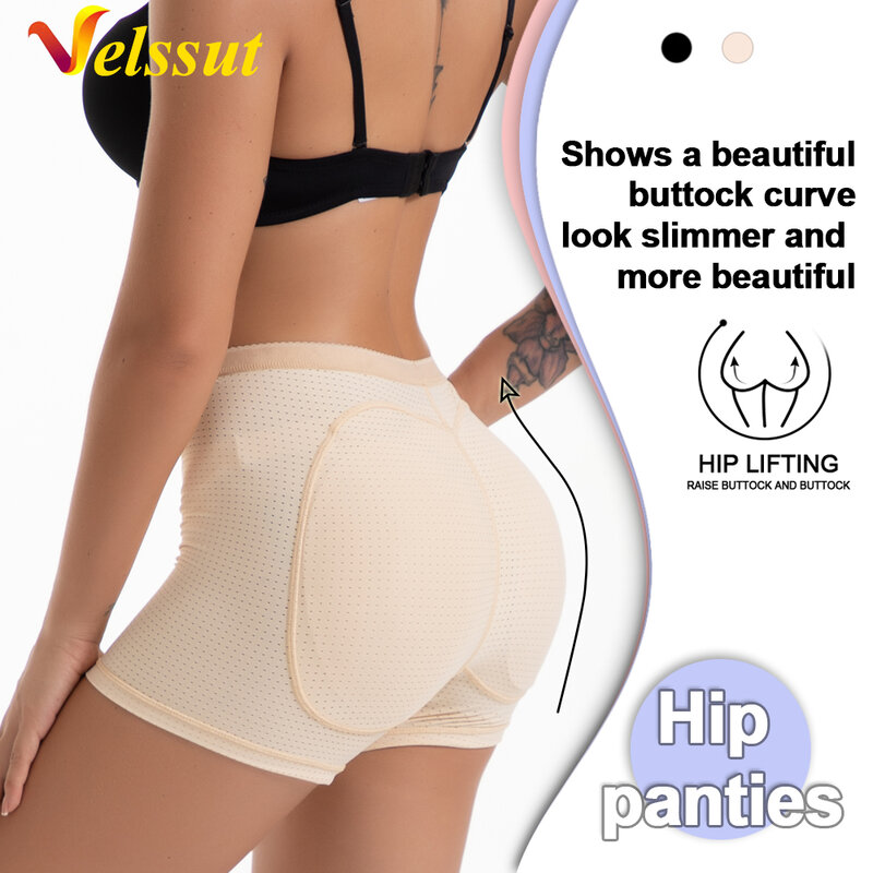Velssut ยกกางเกง Hip Ehancer กางเกงขาสั้นที่ถอดออกได้ Pads ไร้รอยต่อ Booty ยกชุดชั้นใน Tummy Control Body Shaper