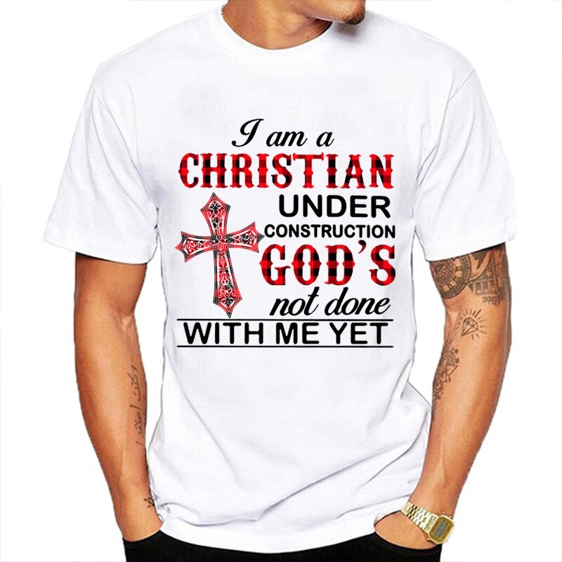 신의 티셔츠 예수 티셔츠 기독교 셔츠 신앙 티셔츠 기독교인을위한 선물 반팔 캐주얼 탑스 여름 티셔츠