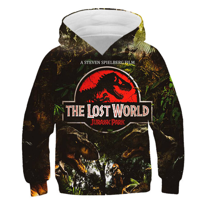 เด็ก Jurassic World Dominion เสื้อเด็กหญิงรอบคอ Hoodies เสื้อผ้าเด็ก2022ใหม่แฟชั่น Casual Hooded Tops