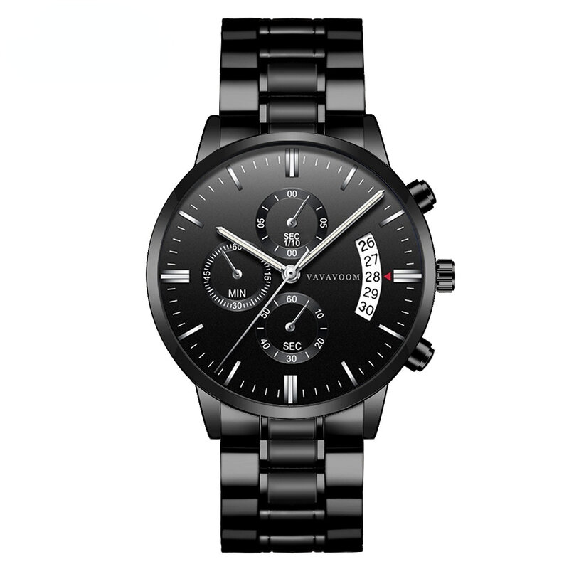 Reloj de pulsera de acero inoxidable para hombre, cronógrafo de cuarzo, marca de mano, resistente al agua, informal, para negocios, 2022