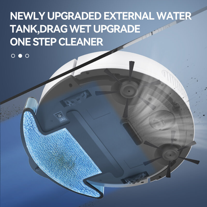 Nueva aspiradora con Control remoto inteligente 3 en 1, máquina de limpieza anticaída con tanque de agua