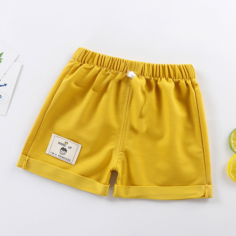 Pantalones cortos de algodón para bebés y niños, Shorts holgados de playa, informales, cómodos, con cintura elástica, color sólido, 7 colores, V-TREE verano