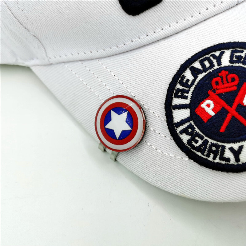 Nowa magnetyczna przypinka do czapki golfowej z markerem kulkowym gwiazda zielona ręka superbohater różne motywy