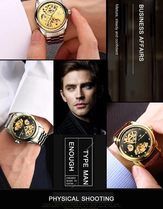 Zegarek szkieletowy z tourbillonem automatyczny zegarek dla mężczyzn mechaniczne męskie zegarki moda damska zegarek wodoodporny złoty Relogio Masculino