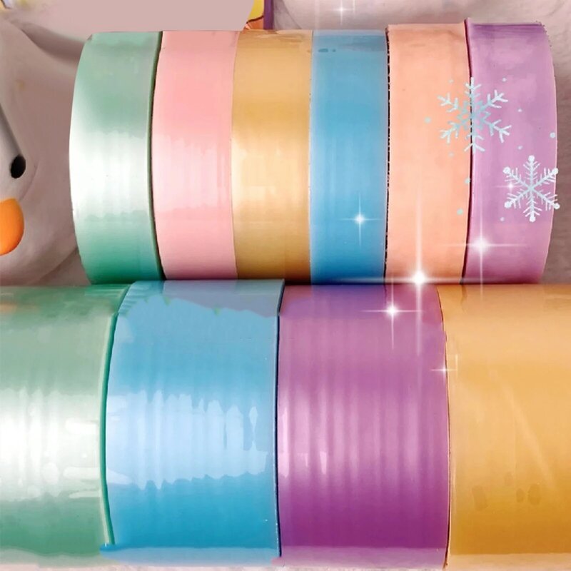 6Pcs Set Sticky Ball Tape Funny Decorative Colored Ball Tapes for Children Scrapbook DIY Sticky Ball Rolling Tape 테이프볼