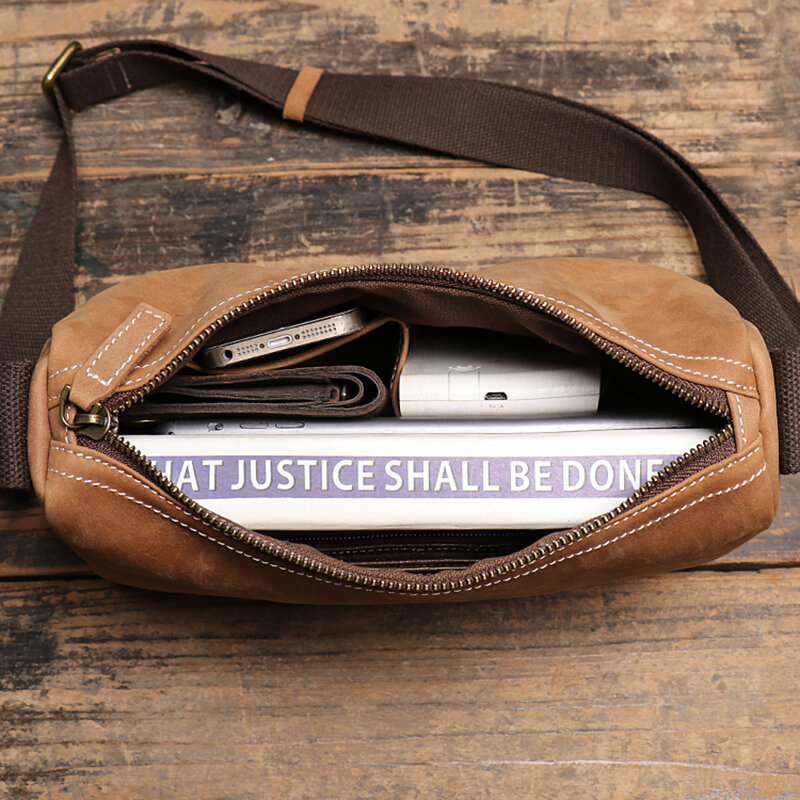 Vintage Eenvoudige Messenger Bag Voor Man Koeienhuid Schoudertas Mannen Echt Lederen Postman Bag Geschikt Voor 8 Inch Ipad