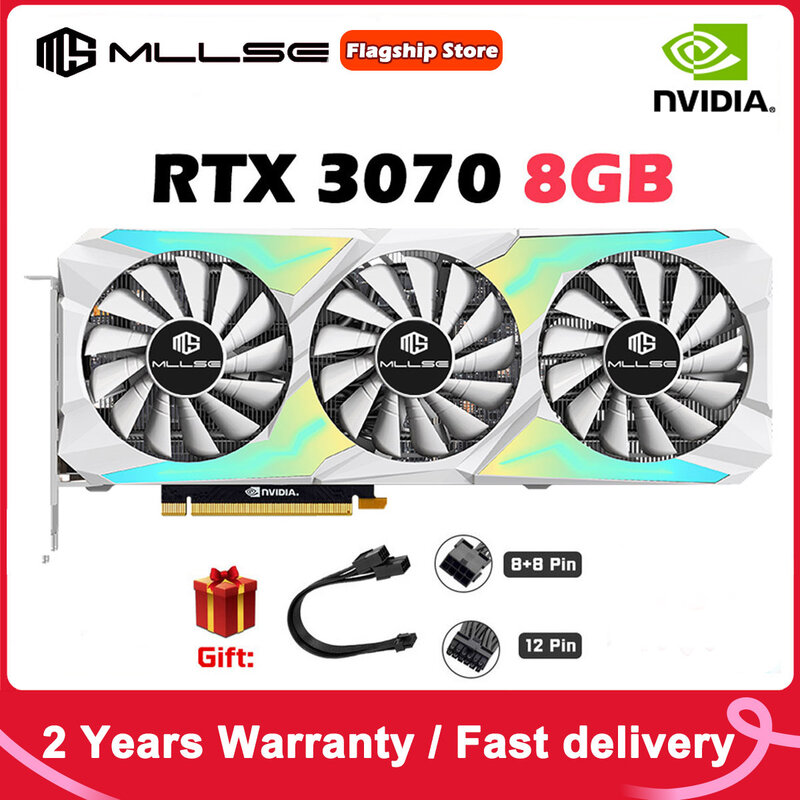 MLLSE Grafikkarte RTX 3070 8GB NVIDIA GPU 12Pin GDDR6 256bit HDMI * 1 DP * 3 PCI-E 4,0 x16 rtx 3070 8gb Gaming Video karte