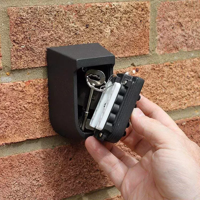 Wand-montiert metall 4-stellige kombination passwort schlüssel box outdoor wetterfeste haushalt anti-theft lock werkzeug metall schlüssel box