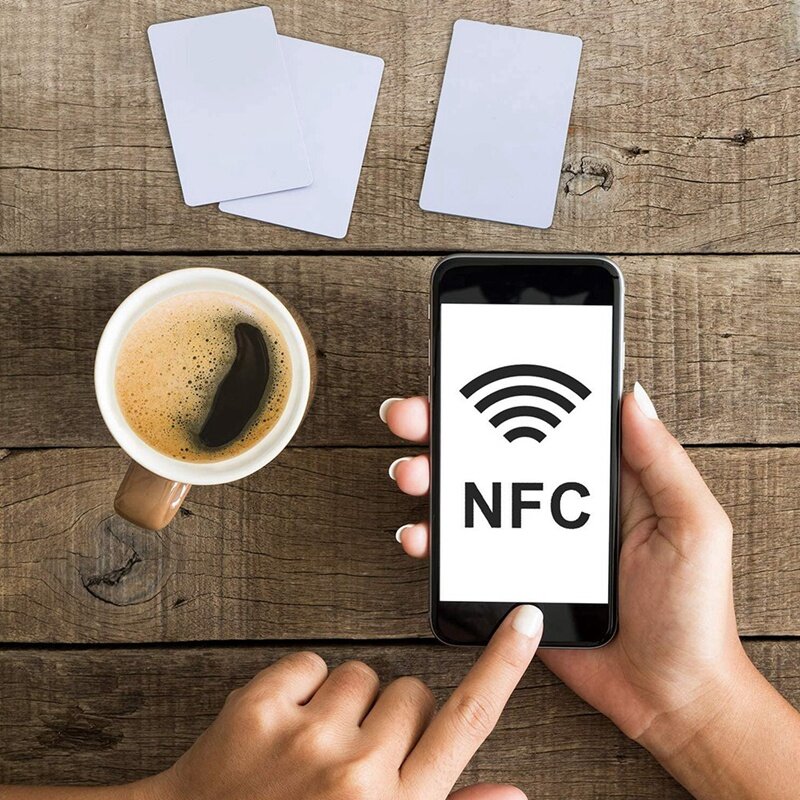 50 قطعة NTAG215 بطاقة قياسية NFC علامة إلكترونية بطائق ممغنطة للهواتف والأجهزة بخاصية NFC (54X85.5Mm)