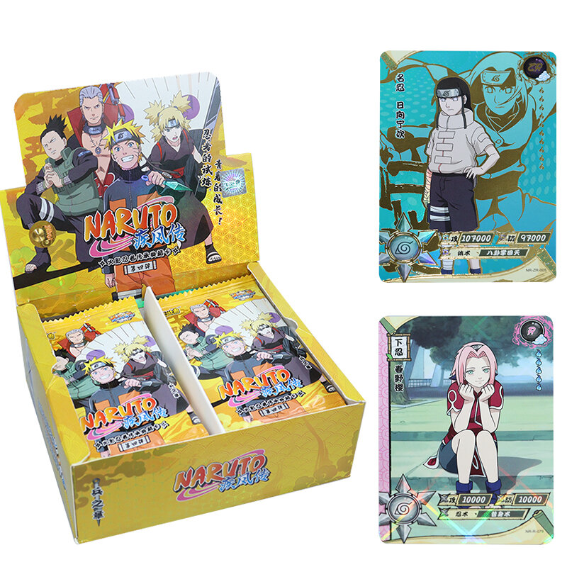 Naruto Anime Peripheral Paper Game Flash Card Original Movie Cartoon Rare Sasuke Itachi Board Games 2022 Naruto Cards Collection