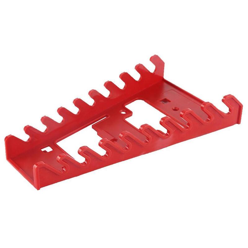 Chave organizador de plástico chave organizador bandeja soquetes preto vermelho ferramentas armazenamento rack classificador padrão chave inglesa suportes