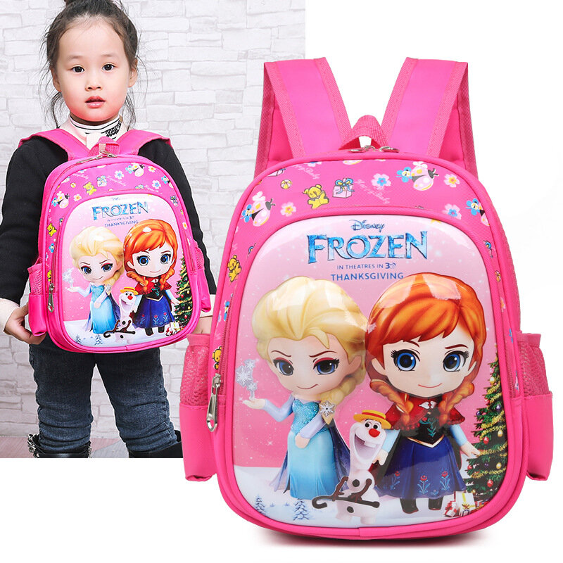 Disney New Cartoon Crianças Anti-lost Pacote Kindergarten Bag Frozen Girl Boy Bonito Anti-lost 3-6 Years Old Baby Mochila Pequena