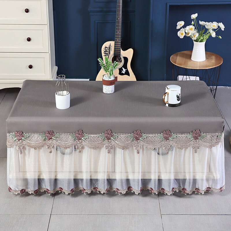 All-Inclusive Coffee Table Tablecloth, Dust Cover, European Fabric, Rectangular, Household, Double Deck, TV Cabinet