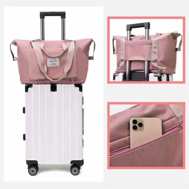 Bolsos de mano plegables e impermeables para mujer, organizador de viaje personalizado de gran capacidad, bolsa de almacenamiento de equipaje, embalaje de viaje, Unisex