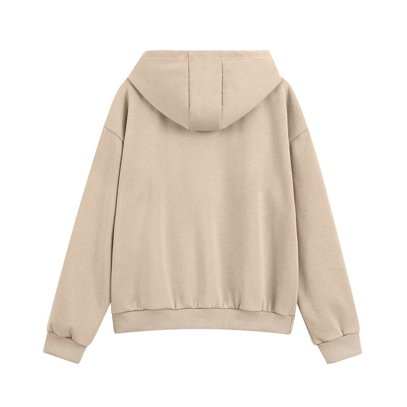 Chándal de forro polar grueso para mujer, conjunto de 2 piezas, Sudadera con capucha de manga larga, informal, Otoño e Invierno