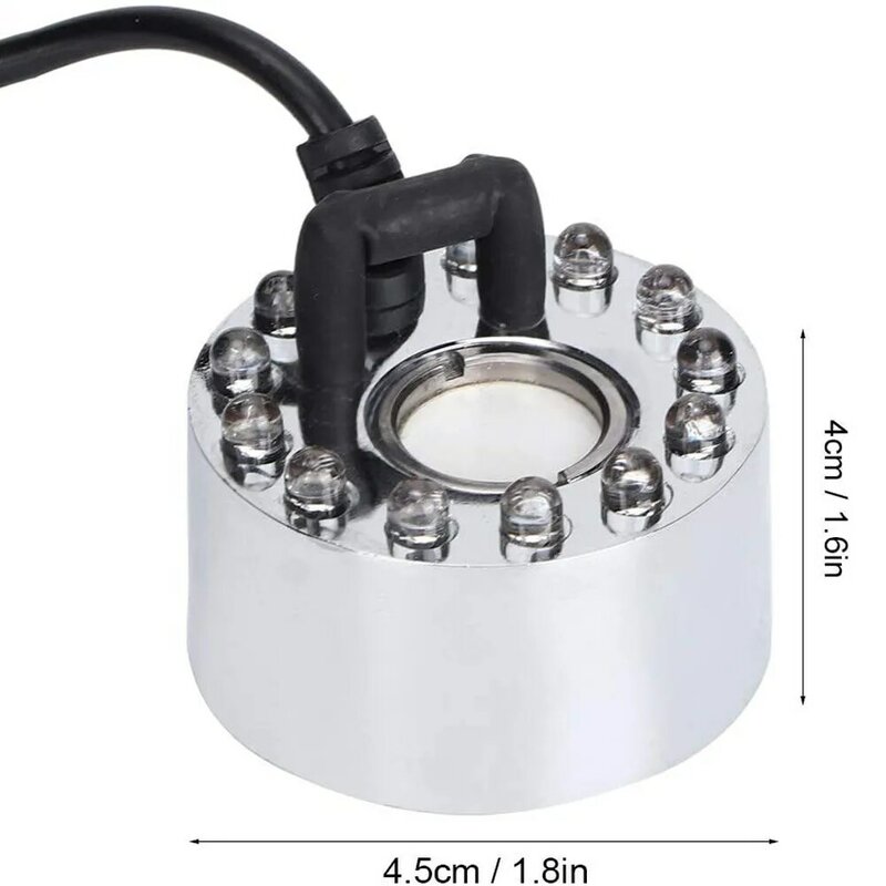 LED ضباب صانع مبيد البخاخة رئيس واحد الهواء المرطب نافورة الماء آلة بركة ديكور 4.6*3.8 سنتيمتر 20 مللي متر المنزلية اكسسوارات