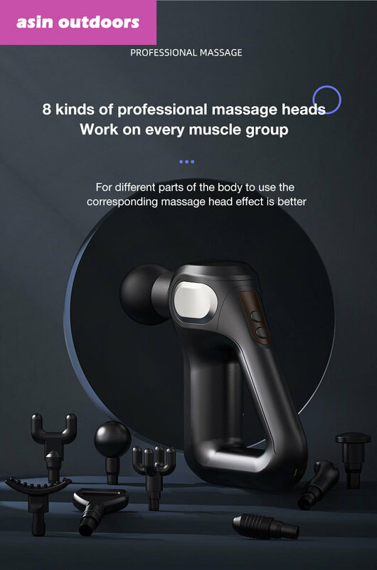 Engineering Design Massager Gun Fascia Release Vibrerende Neck Massage 12-Speed Guns Spier Elektrische Full Body 2000Mah Booster