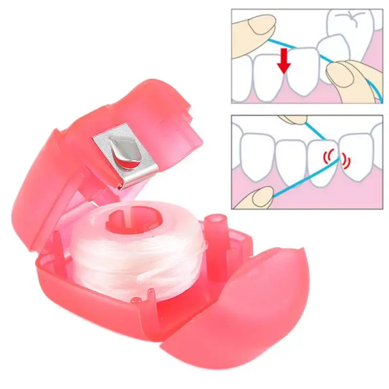 1 pçs 15m/25m/50m líquido de limpeza dos dentes higiene da saúde portátil escova interdental oral ferramenta cuidados cor aleatória