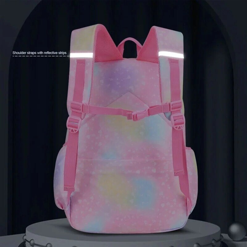 Gradiente à prova dwaterproof água sacos de escola para meninas kawaii arco-íris escola mochilas com lápis caso adolescente bonito sacos coloridos