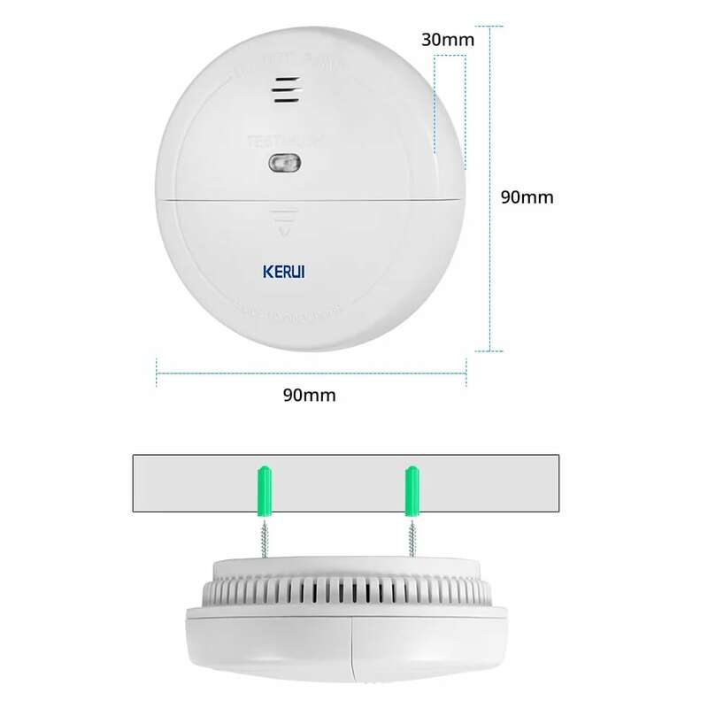 KERUI-Detector de humo inalámbrico de alta calidad, Sensor de protección contra incendios, 5 piezas, 433Mhz, para almacén y tienda en casa
