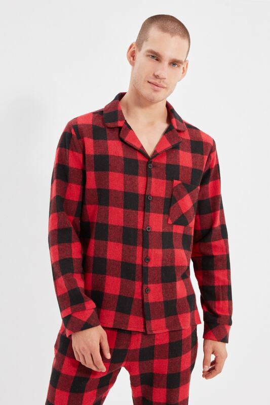 Trendyol Male Regular Fit Plaid Pajamas set THMAW22PT0419