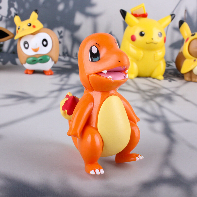 Figurines de Pokemon Tomy, 7 sortes de figurines originales, jouet de Collection Pikachu, cadeau d'anniversaire pour enfant