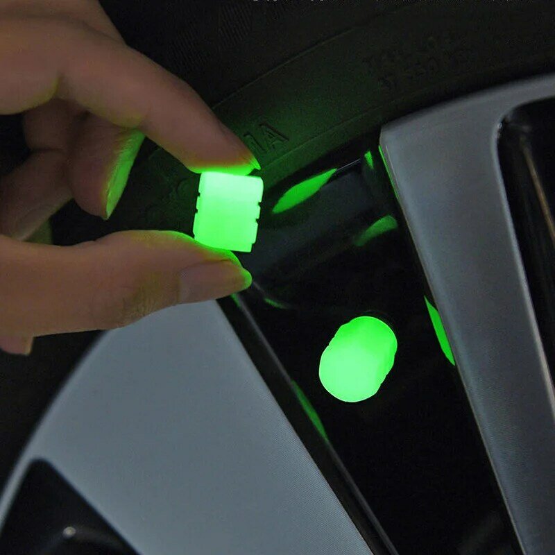 Uniwersalny Luminous nakrętka zaworu opony samochodowe motocyklowe opony piasta dysza fuorescencyjny zielony wystrój pyłoszczelna pokrywa Glow Caps
