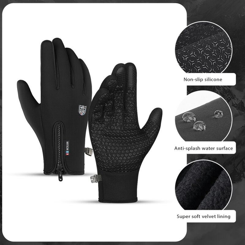 Winter Ski Gloves Windproof Motorcycle Riding Glove Touchsreen  Climbing Waterproof Cycling Riding Gloves   New