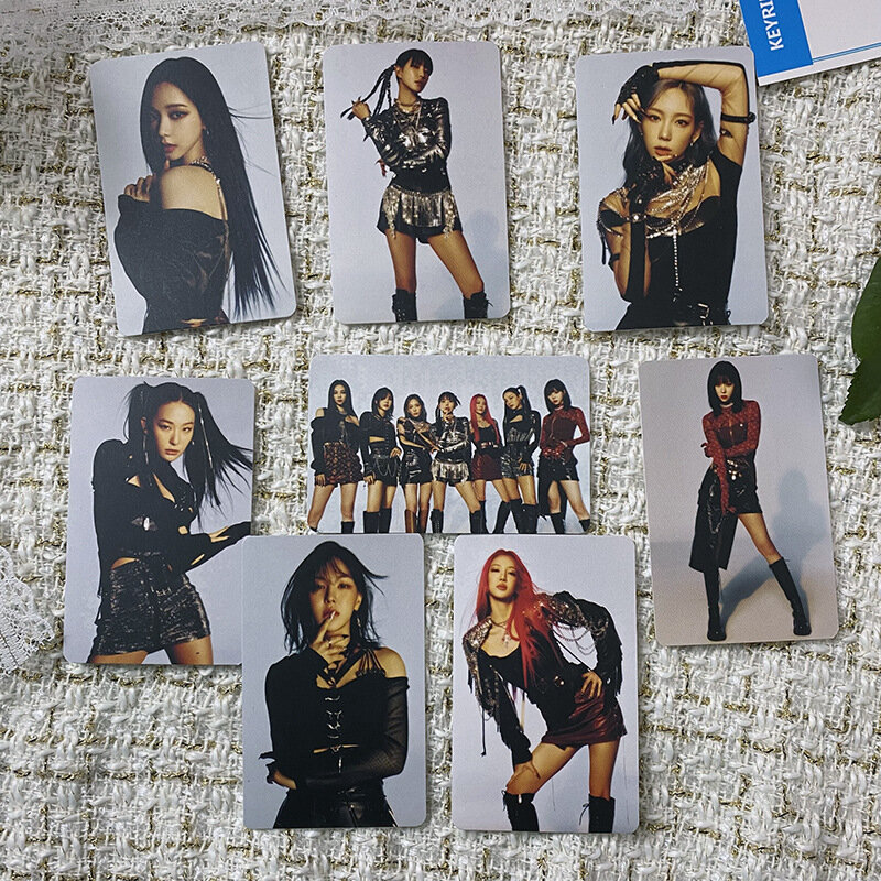 مجموعة من 8 قطعة/المجموعة/مجموعة بطاقات صور جديدة Kpop GirlsOnTop بطاقة بريدية ألبوم جديد Lomo بطاقة صور بطاقات ملصق صورة المشجعين هدايا التجميع
