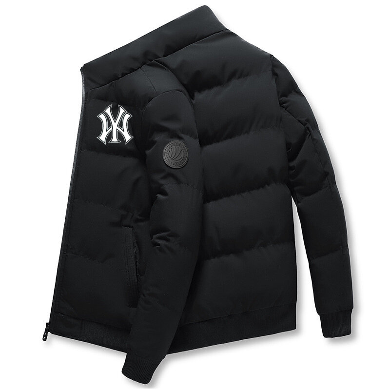 Vendita calda WY autunno inverno giacca nazionale con cerniera da uomo giacca da Baseball Casual sciarpa collare moda cappotto Slim Fit