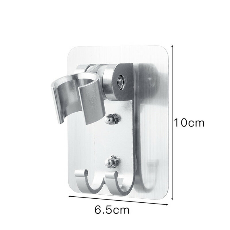 Universal Strong Adhesive Aluminum Wall Gel Mounted Shower Head Holder Adjustable Bathroom Accessories Stand Bracket