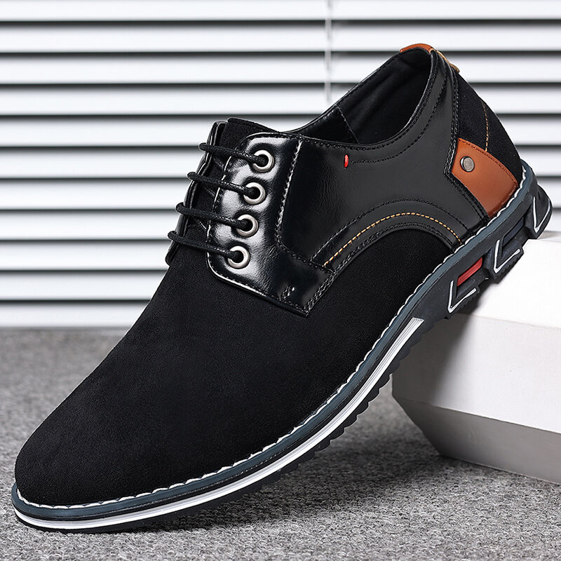 Zapatos informales de gran tamaño para hombre, calzado de negocios a la moda, color negro, transpirable, para otoño, gran oferta
