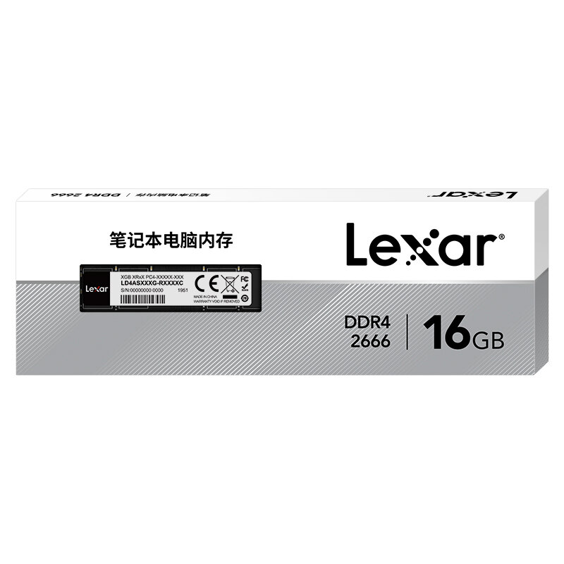 Lexar-ラップトップまたはノートブック用の高性能ddr4ramストリップ,ramモジュール,8gb,4gb,16gb,sodimmフォーマット,2666mhz,3200mhz
