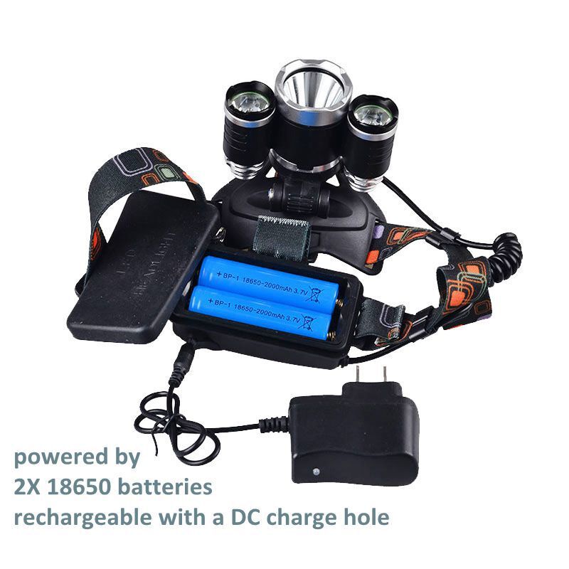 Akumulator Zoom Led reflektor wędkarstwo reflektor latarka polowanie lampa czołowa Camping wodoodporna głowa światło użyj dwóch 18650 baterii