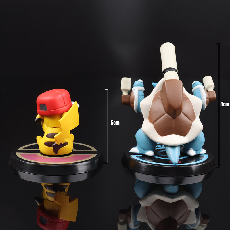 Figuras originales de Pokémon Tomy, 6 tipos, modelo de colección de Pokemon Pikachu, regalo de cumpleaños para niños, figuras de Anime de Pikachu