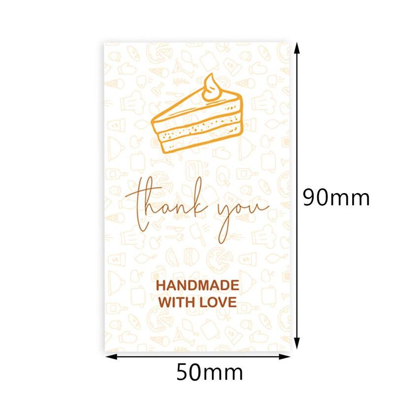 การ์ดขอบคุณ Handmade With Love น่ารักการ์ดขนาดเล็กธุรกิจออนไลน์ Shopping ขายปลีก Store บรรจุภัณฑ์ตกแต่ง Card 10-50Pcs