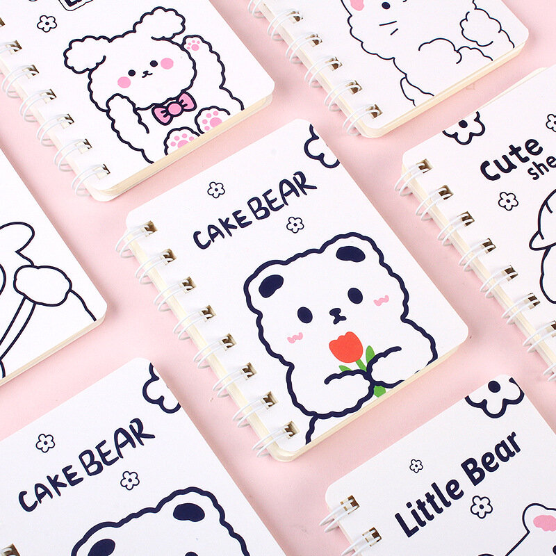 Korean Creative Blank Coil Notepad Notebook Pupils Cartoon Small Book School Supplies Stationery Mini Kawaii Portable Journal