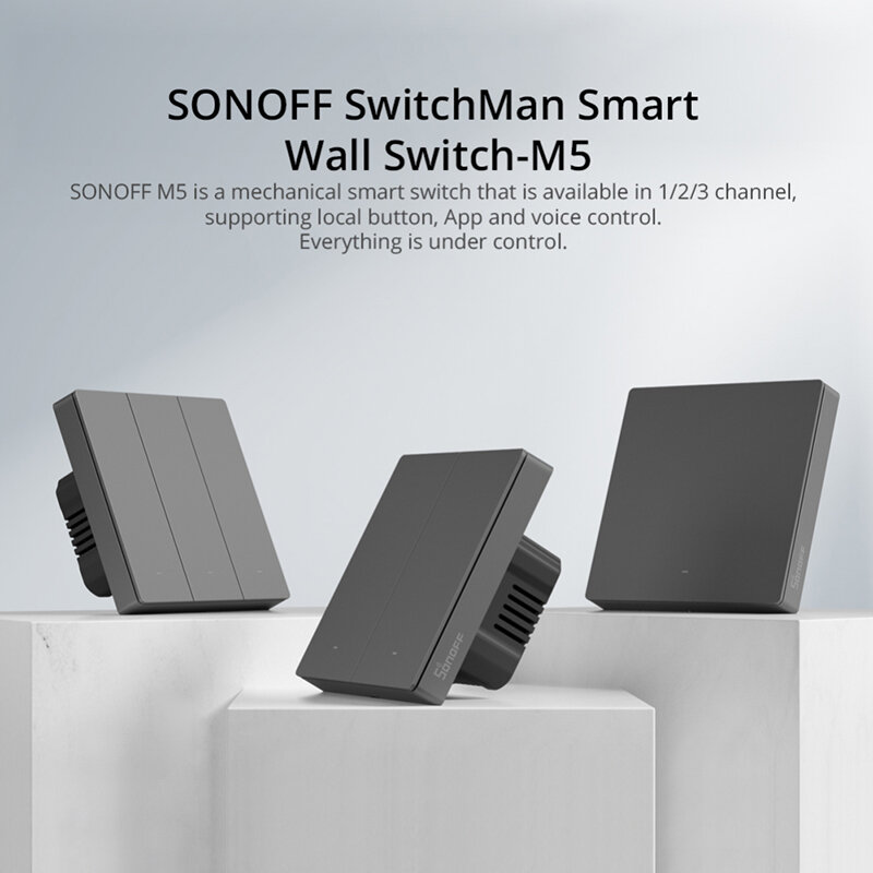 SONOFF M5 SwitchMan 스마트 벽 스위치 80/ 86 유형 1/2/3 갱 벽 푸시 버튼 스위치 프레임 스마트 홈을위한 스마트 장면 일정