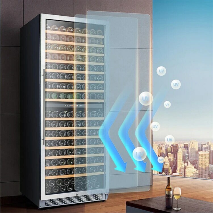 Large-scale Wine Fridge House company Wine Cooler Dual Zone Stainless Steel Door Built-in Display Wine Cave