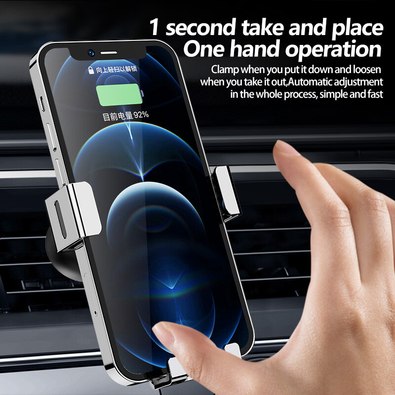 Support universel de téléphone portable à gravité pour voiture, Clip de ventilation, pour iPhone