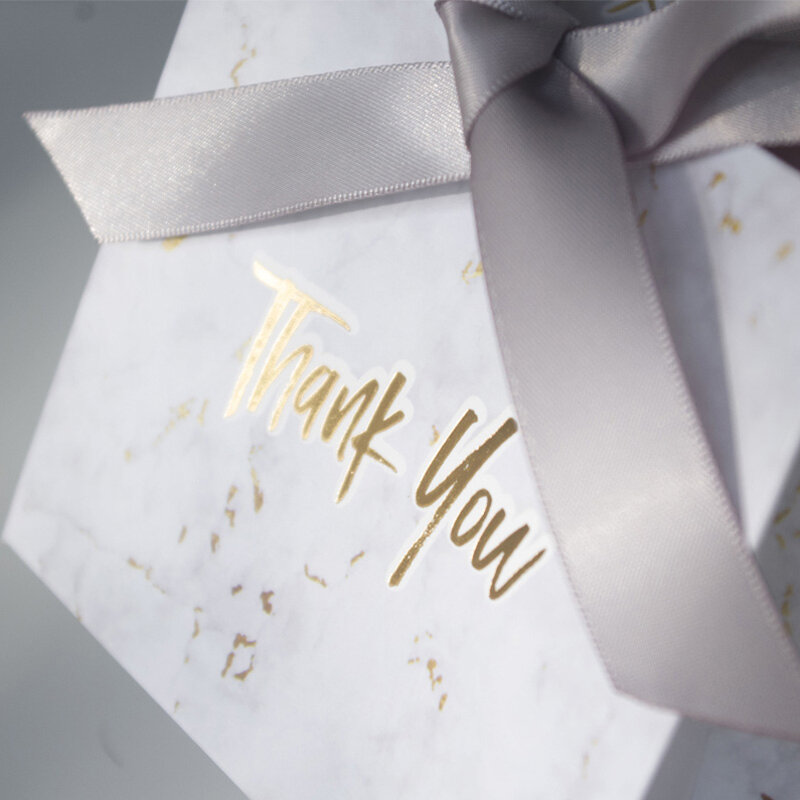 Nuovo Mini contenitore creativo del sacchetto di regalo di marmo grigio per il pacchetto delle scatole di cioccolato della carta della doccia del bambino del partito/scatole di caramelle di favori di nozze