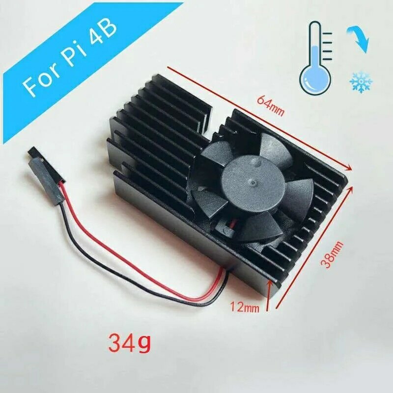 Cooling Fan Heatsink Pi Board For Raspberry Pi 4B/3B+/3B Plus/3B Universal Fan Cooler Module Square Pad CNC Extreme heat sink