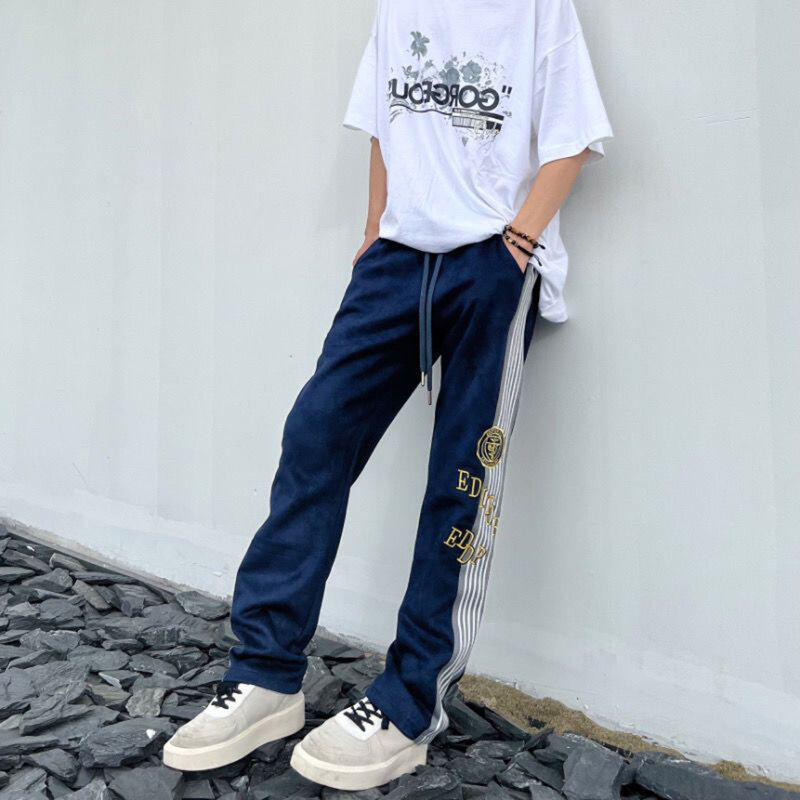 Pantaloni Street Wear a righe laterali pantaloni sportivi tattici giapponesi Cargo uomo pantaloni sportivi Vintage pantaloni larghi Hip Hop