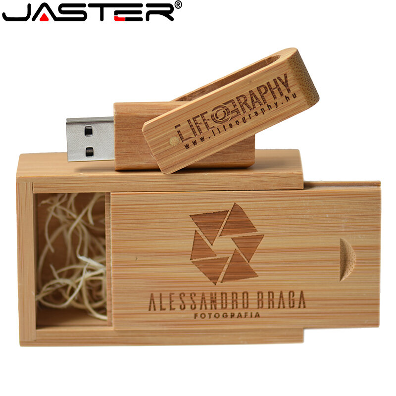 JASTER Wooden 2.0 Pendrive 4GB Walnut Wood Memory Stick 8GB USB Flash Drive 16GB U Disk 32GB Bamboo 64GB Free LOGO Wedding Gifts