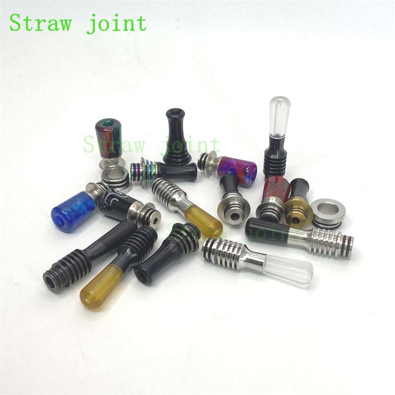 1 PCS 510 Stainless Steel PC PEI POM Resin Dripper Straw Joint