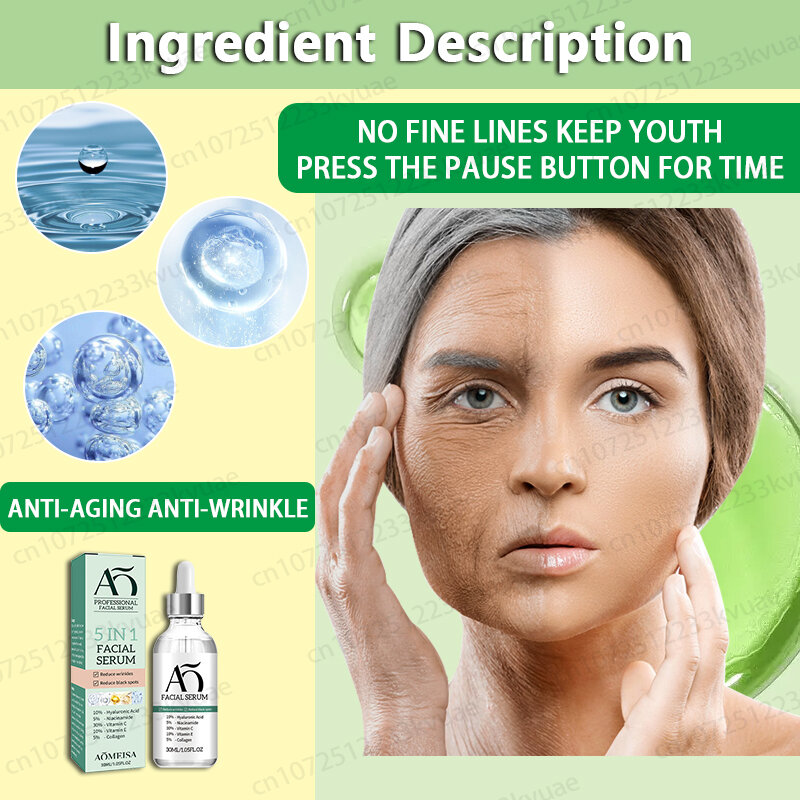 Anti-Wrinkle Facial Serum To Remove Facial Wrinkles Fine Lines Around The Eyes Crow's Feet Neck Wrinkl Effective