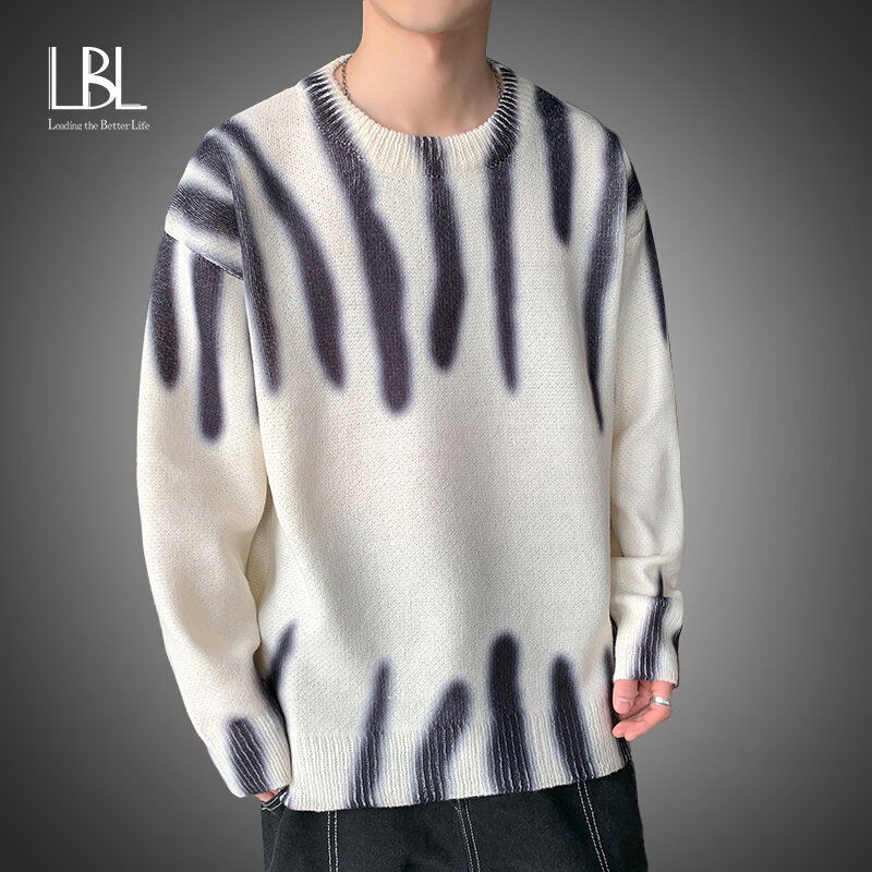 2022 Мужской Повседневный пуловер Hombre модный свитер Харадзюку для мужчин теплый новый весенний мужской облегающий Молодежный о-образный выр...