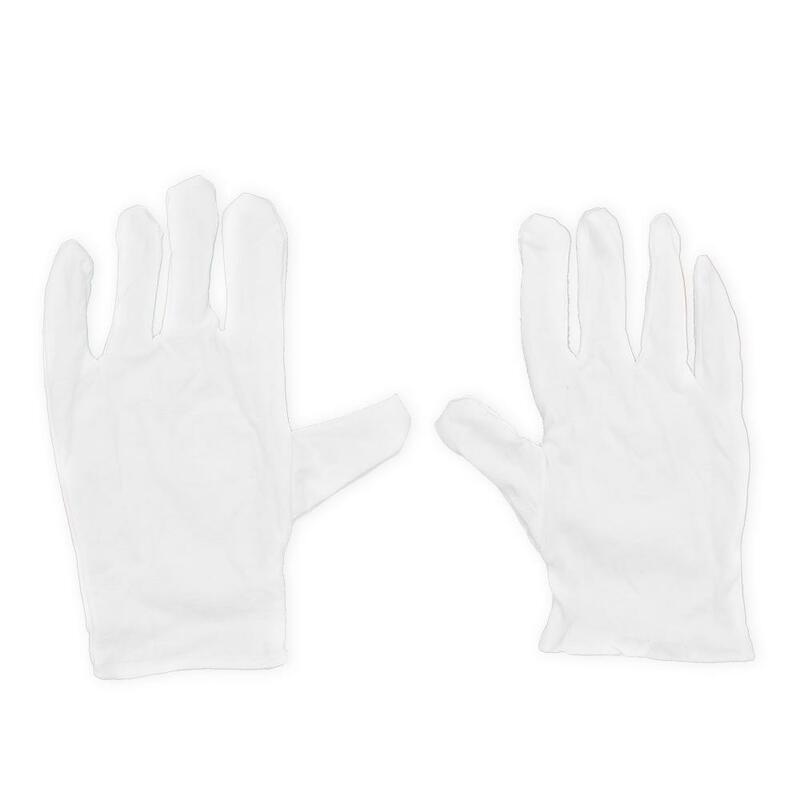 Flute Gloves Sleeve Tubes Protector Tool White Soft Lint-free Performance Gloves for Sax Trumpet Flute Clarinet Marching Bands
