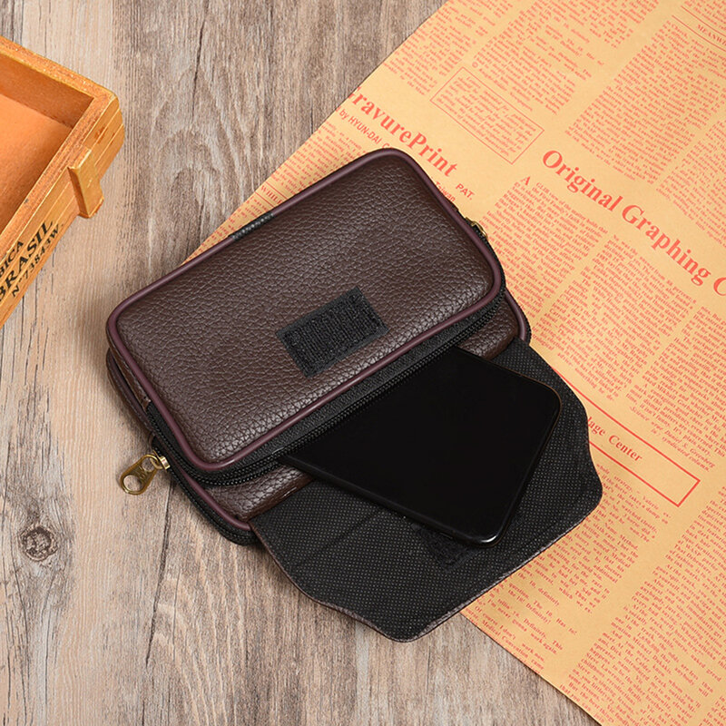 PU Leather Men Small Waist Bag Solid Color Fashion Male Bum Pocket Waist Belt Pack Phone Pouch Waist Packs Bags For Men сумка