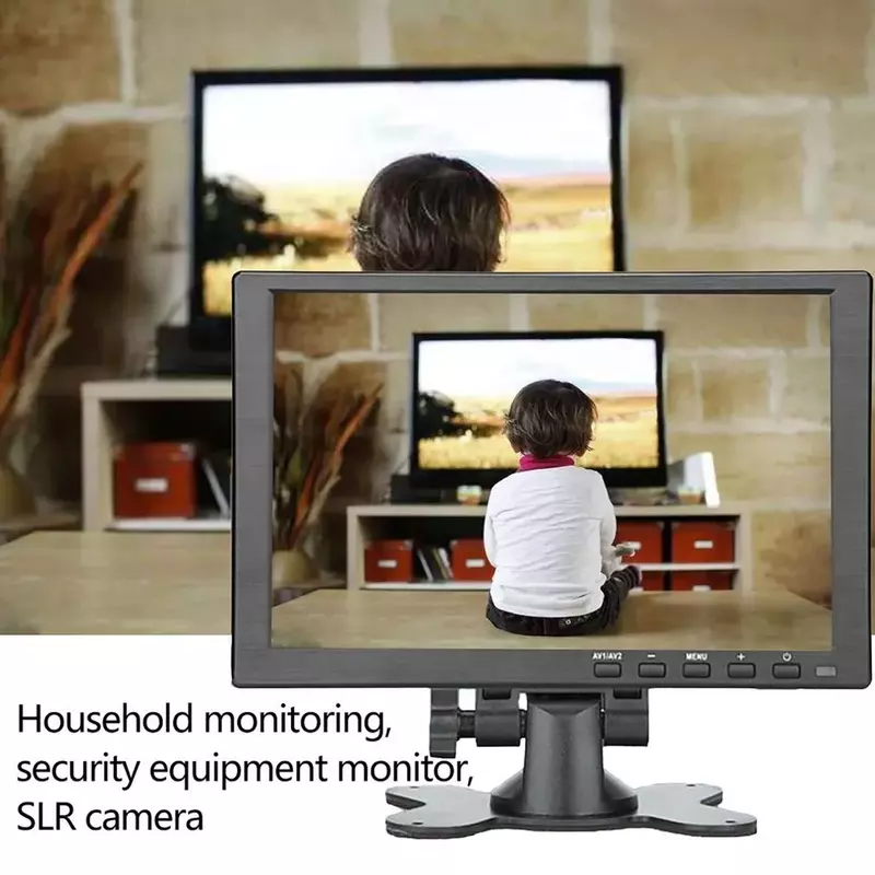 10 inch Portable Monitor HDMI-compatible 1920x1080 HD IPS Display Computer LED Monitor with Leather Case for PS4 Pro/Xbox/Phone